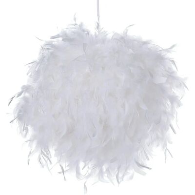 Lampada Pendente con Piume Bianche Beliani - Lampada Diffusa Lampada Pendente con Piume Bianche Beliani - Lampada Diffusa