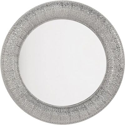Beliani Wandspiegel CHANNAY - 80 cm Silber Rundspiegel Beliani Wandspiegel CHANNAY - 80 cm Silber Rundspiegel