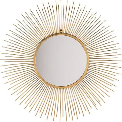 Beliani Wandspiegel CILLY 80 cm Gold Sonnenstrahl-Design Beliani Wandspiegel CILLY 80 cm Gold Sonnenstrahl-Design