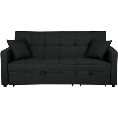 Beliani GLOMMA Canapé-Lit Noir - Sofa Bed - Publicité Beliani GLOMMA Canapé-Lit Noir - Sofa Bed - Publicité