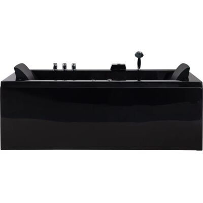 Beliani Schwarze Acryl Whirlpoolbad - Links - 183x90 cm Beliani Schwarze Acryl Whirlpoolbad - Links - 183x90 cm