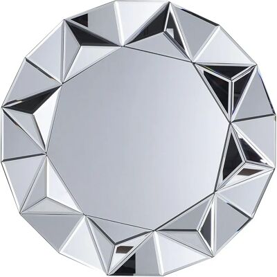 Beliani Wandspiegel HABAY 70 cm Silber - Wandspiegel Beliani Wandspiegel HABAY 70 cm Silber - Wandspiegel