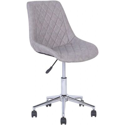 Chaise de bureau en faux cuir gris Beliani - Chaise de bureau - Publicité Chaise de bureau en faux cuir gris Beliani - Chaise de bureau - Publicité