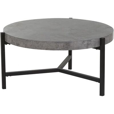 Tavolino Beliani Effetto Cemento Grigio Chiaro - Industriale Moderno Rotondo 70cm Tavolino Beliani Effetto Cemento Grigio Chiaro - Industriale Moderno Rotondo 70cm