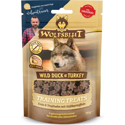 Friandises d'entraînement Wolfsblut Canard et Dinde - Collations pour chiens Friandises d'entraînement Wolfsblut Canard et Dinde - Collations pour chiens