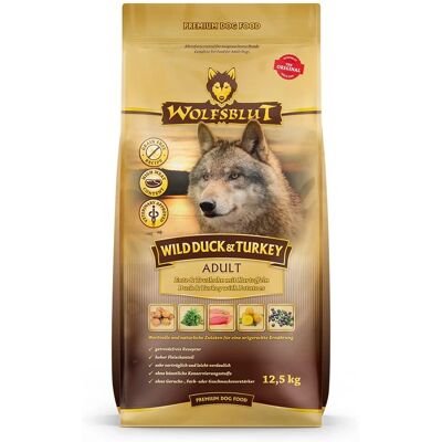 Wolfsblut Leeftijdsvoer voor Volwassen Honden Eend & Kalkoen - Graanvrij Natuurlijke Voeding Wolfsblut Leeftijdsvoer voor Volwassen Honden Eend & Kalkoen - Graanvrij Natuurlijke Voeding
