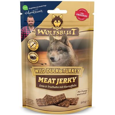 Wolfsblut Meat Jerky Canard Sauvage & Dinde - Friandises pour chiens Wolfsblut Meat Jerky Canard Sauvage & Dinde - Friandises pour chiens