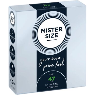MISTER SIZE 47mm Preservativo Ultra Fino - Ajuste Slim MISTER SIZE 47mm Preservativo Ultra Fino - Ajuste Slim