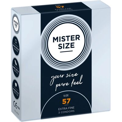 Preservativos MISTER SIZE 57mm Série Ultra Fina - 3 unidades Preservativos MISTER SIZE 57mm Série Ultra Fina - 3 unidades