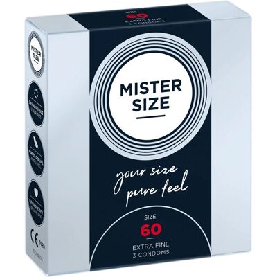 Preservativos Mister Size 60mm Ultra-Finos - Pack de 3 Preservativos Mister Size 60mm Ultra-Finos - Pack de 3