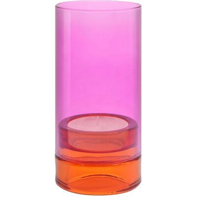 Remember Lys Porte-bougie rose - Verre fait à la main, compatible avec tealights standard - Publicité Remember Lys Porte-bougie rose - Verre fait à la main, compatible avec tealights standard - Publicité