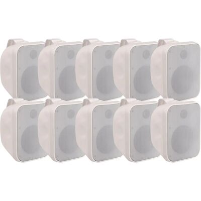 Pronomic 10x DJ PA Outdoor - IP65 - 80W - Blanc - Haut-parleur - Publicité Pronomic 10x DJ PA Outdoor - IP65 - 80W - Blanc - Haut-parleur - Publicité