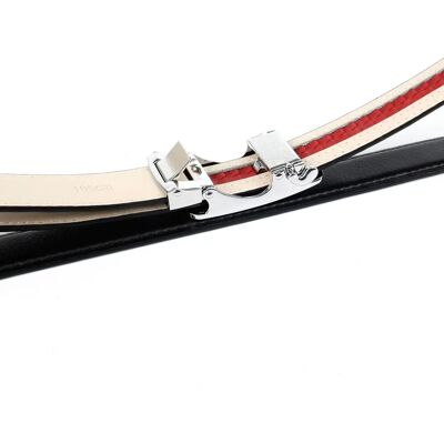 Anthoni Crown Ledergürtel - Eleganter Unifarben Gürtel für Anlässe Anthoni Crown Ledergürtel - Eleganter Unifarben Gürtel für Anlässe