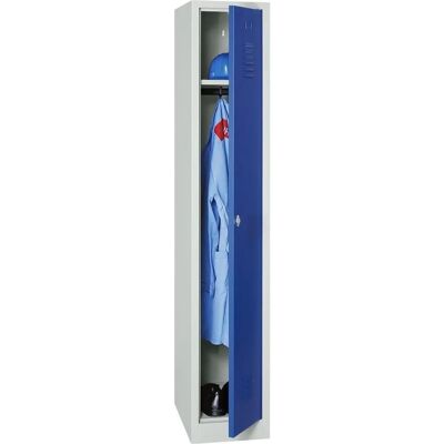 Gürkan Spind lichtgrau, enzianblau 40x50x180cm - Schließfach Gürkan Spind lichtgrau, enzianblau 40x50x180cm - Schließfach