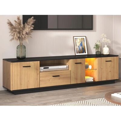ModernLuxeMeubleTV180cmLED - 1 tiroir + 3 portes - meuble TV ModernLuxeMeubleTV180cmLED - 1 tiroir + 3 portes - meuble TV