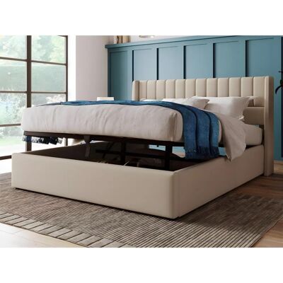 ModernLuxe Linnen Opbergbed - 160x200cm - Minimalistisch & Elegant ModernLuxe Linnen Opbergbed - 160x200cm - Minimalistisch & Elegant
