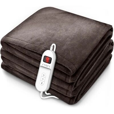 SINNLEIN Manta Eléctrica 180x130cm Marrón - Temperatura Ajustable, Apagado Automático SINNLEIN Manta Eléctrica 180x130cm Marrón - Temperatura Ajustable, Apagado Automático
