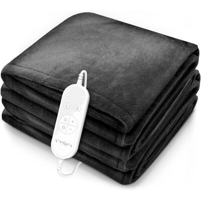 Sinnlein - Calienta Camas Manta Eléctrica 160 x 120 cm Antracita - Antracita - 160 x 120 cm - Electric blanket Sinnlein - Calienta Camas Manta Eléctrica 160 x 120 cm Antracita - Antracita - 160 x 120 cm - Electric blanket