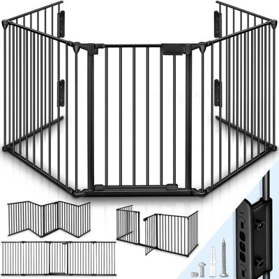 Valla de seguridad Kiduku para bebés y mascotas - 300cm - Plegable, con cerradura, Preensamblada Valla de seguridad Kiduku para bebés y mascotas - 300cm - Plegable, con cerradura, Preensamblada