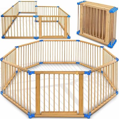 KIDUKU Parque para Bebés - 7.2M Azul Plegable 8 Elementos Seguridad KIDUKU Parque para Bebés - 7.2M Azul Plegable 8 Elementos Seguridad