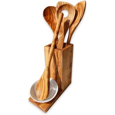 OLIVENHOLZ-ERLEBEN - ALL-IN - Gold - Kochbesteck-Set - Cooking Utensil Set OLIVENHOLZ-ERLEBEN - ALL-IN - Gold - Kochbesteck-Set - Cooking Utensil Set
