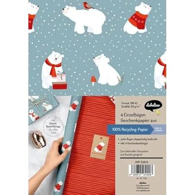 Dabelino Eisbär Geschenkpapier-Set Weihnachten Dabelino Eisbär Geschenkpapier-Set Weihnachten