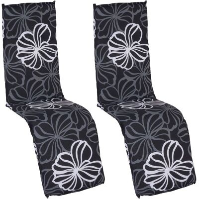 Barcelona Set aus 2 Liegenauflagen - 171x50cm - Schwarz Barcelona Set aus 2 Liegenauflagen - 171x50cm - Schwarz