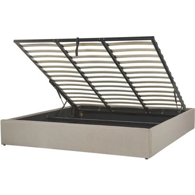 Beliani Bettgestell - EU Super King - Beige Bezug Beliani Bettgestell - EU Super King - Beige Bezug