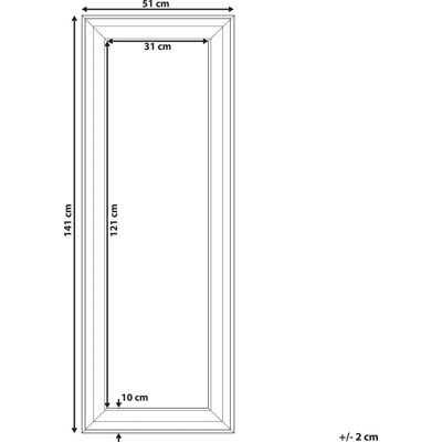Beliani Espejo de Pared Blanco 51 x 141 cm - Espejo de Pared Beliani Espejo de Pared Blanco 51 x 141 cm - Espejo de Pared