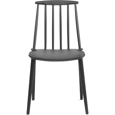 Set di sedie da pranzo nere Beliani VENTNOR - Materiale sintetico Set di sedie da pranzo nere Beliani VENTNOR - Materiale sintetico