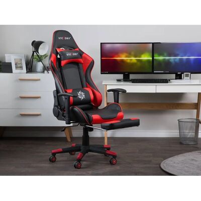 Beliani Gaming Tuoli Punainen - Säädettävät käsinojat & korkeus - Moderni Beliani Gaming Tuoli Punainen - Säädettävät käsinojat & korkeus - Moderni