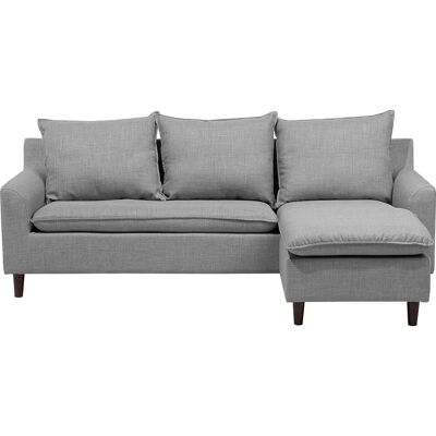 Canapé d'angle Beliani ELVENES - Tissu Gris Clair 3 Places Côté Gauche - Publicité Canapé d'angle Beliani ELVENES - Tissu Gris Clair 3 Places Côté Gauche - Publicité
