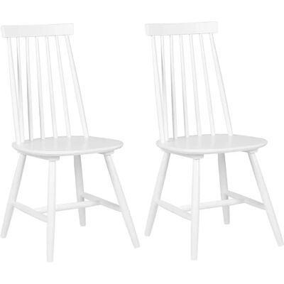 Set di 2 Sedie da Pranzo Bianche Burbank di Beliani - Stile Scandinavo Set di 2 Sedie da Pranzo Bianche Burbank di Beliani - Stile Scandinavo