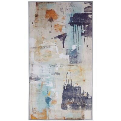 Tapis multicolore Beliani 80 x 150 cm Effet peinture abstraite moderne - Publicité Tapis multicolore Beliani 80 x 150 cm Effet peinture abstraite moderne - Publicité