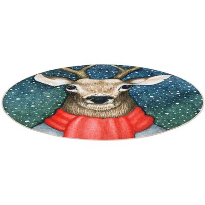 Tapis de Noël Rond Multicolore - Tapis - Publicité Tapis de Noël Rond Multicolore - Tapis - Publicité