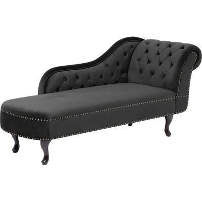Beliani NIMES Chaise Longue Velours Côté Droit - Publicité Beliani NIMES Chaise Longue Velours Côté Droit - Publicité