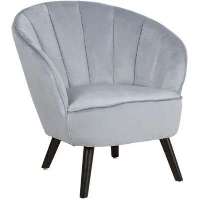 Fauteuil Beliani DALA en velours gris clair - Siège décoratif - Publicité Fauteuil Beliani DALA en velours gris clair - Siège décoratif - Publicité