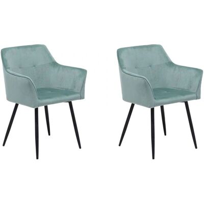 Chaises de salle à manger en velours vert menthe JASMIN de Beliani - Chaises de salle à manger - Publicité Chaises de salle à manger en velours vert menthe JASMIN de Beliani - Chaises de salle à manger - Publicité