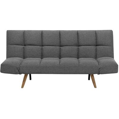 Sofá cama Beliani INGARO Gris Oscuro - Respaldo reclinable, 3 plazas Sofá cama Beliani INGARO Gris Oscuro - Respaldo reclinable, 3 plazas