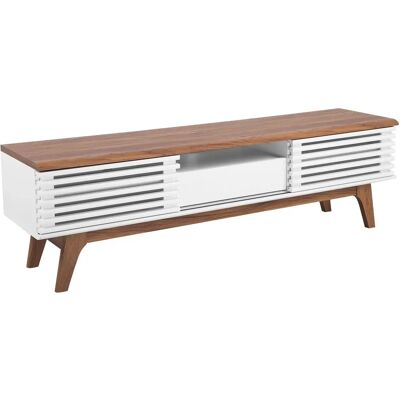 Beliani Valkoinen DETROIT TV-taso - Moderni, 44x149cm, Säilytys Beliani Valkoinen DETROIT TV-taso - Moderni, 44x149cm, Säilytys