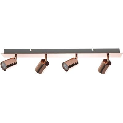 Beliani Lámpara de techo ajustable de cobre de 4 luces - Iluminación de techo Beliani Lámpara de techo ajustable de cobre de 4 luces - Iluminación de techo