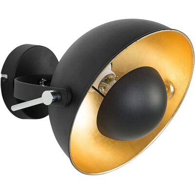 Beliani Wall Lamp Black Gold Metal Two Tone Adjustable Industrial - Wall Lamp Beliani Wall Lamp Black Gold Metal Two Tone Adjustable Industrial - Wall Lamp