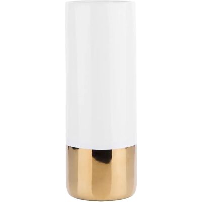 Beliani Vase Weiß und Gold Beliani Vase Weiß und Gold