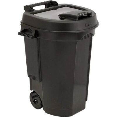 SPETEBO - Conteneur à déchets 110L avec couvercle - mobile avec roulettes - Publicité SPETEBO - Conteneur à déchets 110L avec couvercle - mobile avec roulettes - Publicité