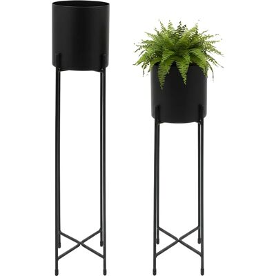 Spetebo - Marcos macetas 2 - schwarz - Plant pot frame set Spetebo - Marcos macetas 2 - schwarz - Plant pot frame set