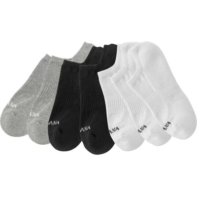 LASCANA ACTIVE Sneakersocken - Unisex, Gr. 39-42, Schwarz-Weiß LASCANA ACTIVE Sneakersocken - Unisex, Gr. 39-42, Schwarz-Weiß