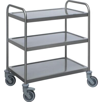 Carro de servicio de acero inoxidable - 3 estantes - 1070x670x970mm Carro de servicio de acero inoxidable - 3 estantes - 1070x670x970mm