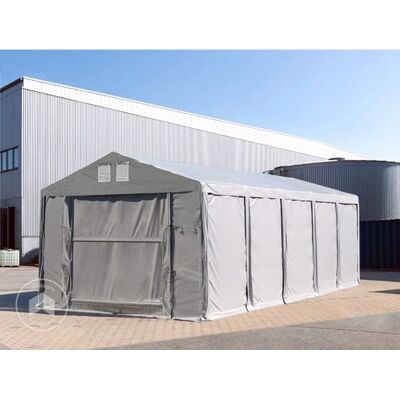 TOOLPORT 6x12m Storage Tent - Grey Waterproof PVC 850 TOOLPORT 6x12m Storage Tent - Grey Waterproof PVC 850