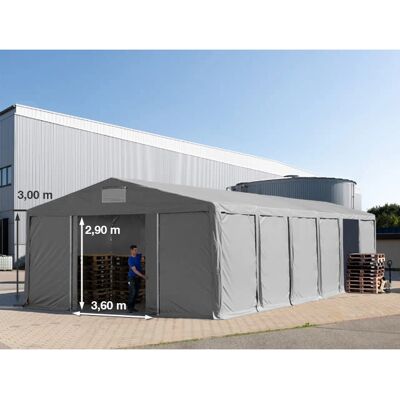 Tente de stockage TOOLPORT 8x12m - Imperméable, Stable, Modulable - Publicité Tente de stockage TOOLPORT 8x12m - Imperméable, Stable, Modulable - Publicité