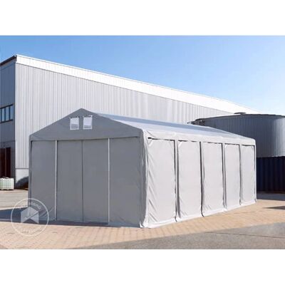 TOOLPORT 8x12m Grey Storage Tent - Robust & Expandable TOOLPORT 8x12m Grey Storage Tent - Robust & Expandable